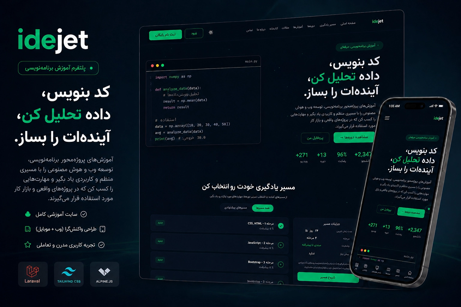 ایده جت - پلتفرم آموزش برنامه‌نویسی و هوش مصنوعی